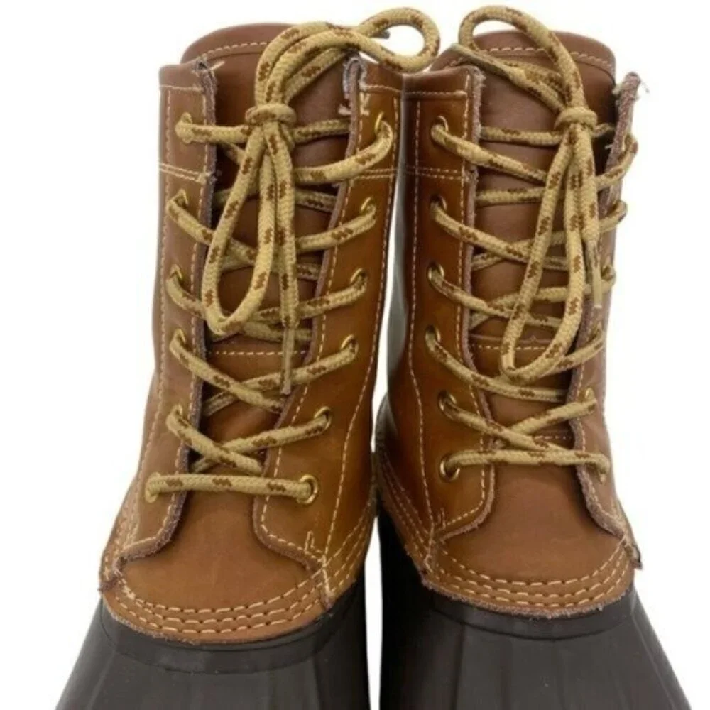 Khombu Women's Letty Leather Duck Boots Waterproof